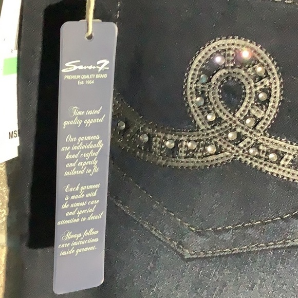 Seven7 NEW - Sz 8 - skinny jeans - a very dark navy blue - camera can’t capture - Picture 4 of 9